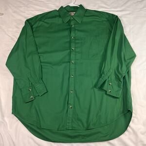 We The Free Shirt Men’s Size M Green Button Down Long Sleeve 100% Cotton Preppy
